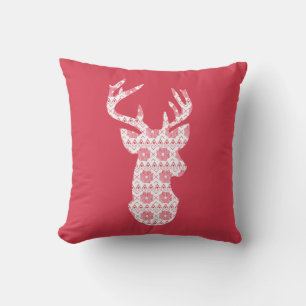 Coussin Knit d'hiver Noël Reinder