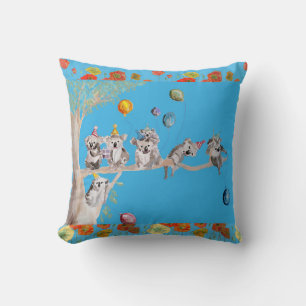 Coussin Koala Anniversaire fête Cute Koalas Enfants Coussi