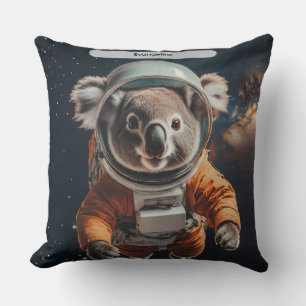 Coussin Koala Astronaute Espace Surréaliste Animal Personn
