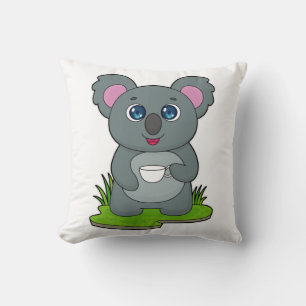 Coussin Koala avec tasse de café