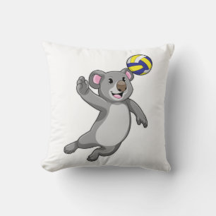 Coussin Koala comme joueur de volleyball avec volleyball