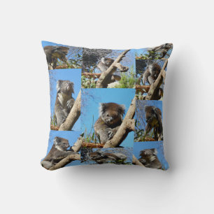 Coussin "Koala se demande : un collage de photos plein de 