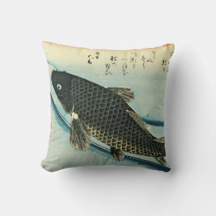 Coussin Koi (Carp) - Impression de poisson japonais de Hir