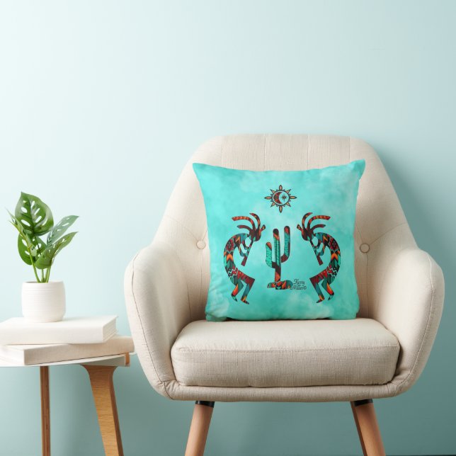 Coussin Kokopelli Et Cactus (Chaise)