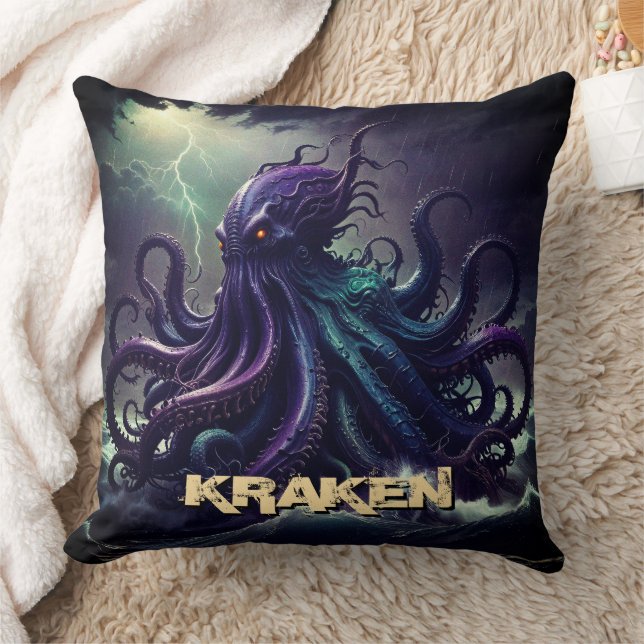 Coussin Kraken Giant Squid Octopus Comme Monster Créature (Couverture)