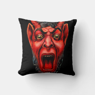 Coussin Krampus de culture vintage