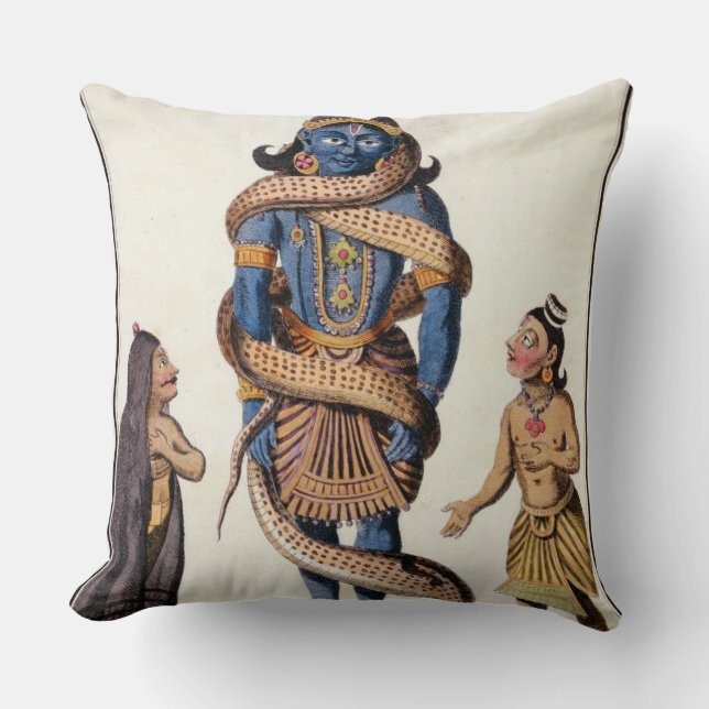 Coussin Krishna a serré par le serpent de Kaliya, de 'Voya (Recto)