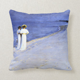 Coussin Kroyer - Nuit d'été sur la plage de Skagen