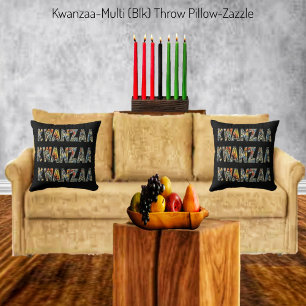 Coussin Kwanzaa- Multi (noir)