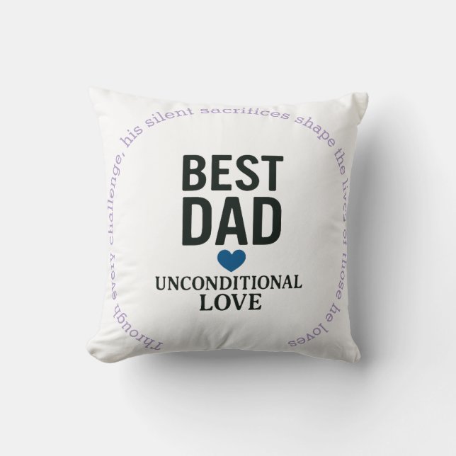 Coussin L’amour d’un père est un symbole de force (Recto)