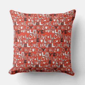 Coussin l o v e LOVE rouge