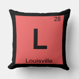 Coussin L - Tableau périodique de chimie du Kentucky de Lo