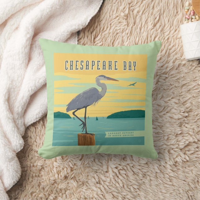 Coussin La Baie De Chesapeake Le Plus Grand Estuaire D'Amé (Couverture)