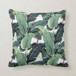 Coussin La banane tropicale laisse le carreau de paume
