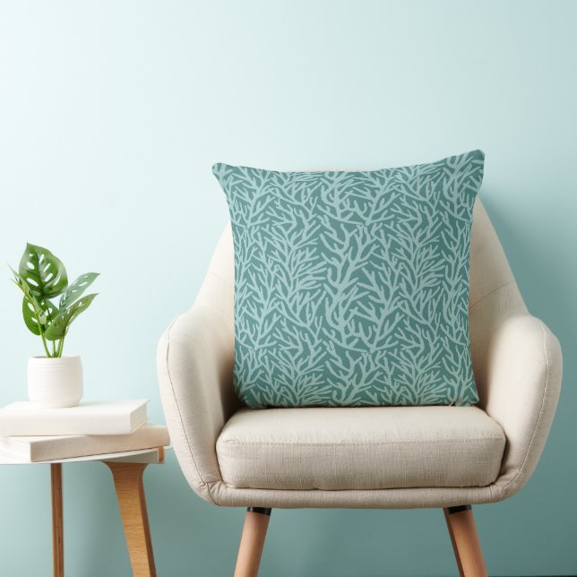 Coussin La barrière de corail sous-marine Aqua (Chaise)