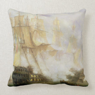 Coussin La bataille de Trafalgar, c.1841 (huile sur la