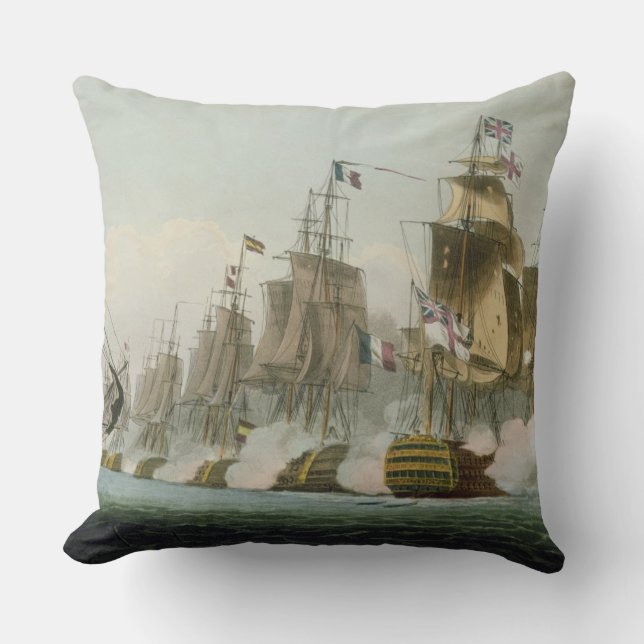 Coussin La bataille de Trafalgar, le 21 octobre 1805, (Recto)