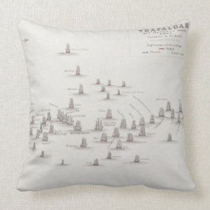 Coussin La bataille de Trafalgar, le 21 octobre 1805,