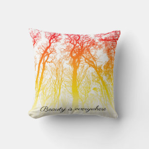 Coussin La beauté est partout soleil couchant ombre arbres