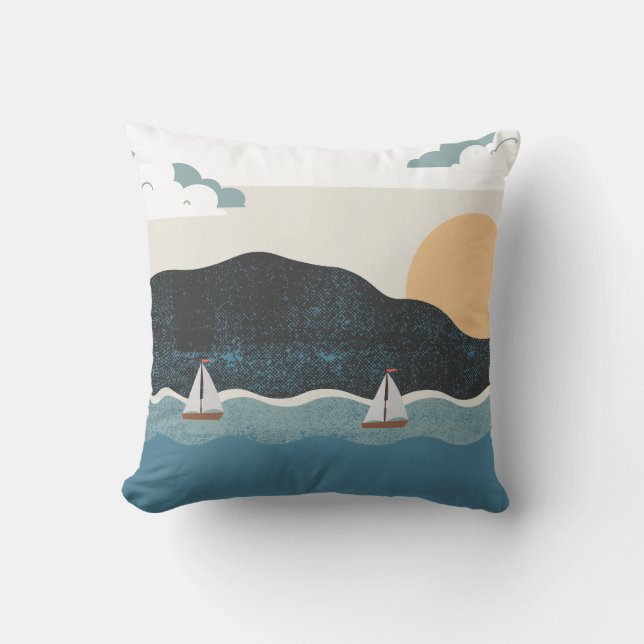 Coussin la belle nature, Mer Jaune (Recto)
