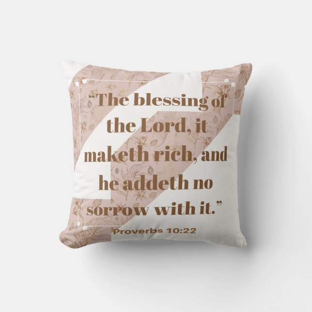 Coussin La bénédiction du seigneur Bible Verse Pillow (Recto)