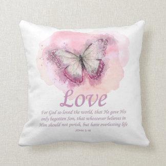 Coussin La Bible chrétienne des femmes Verse Papillon :Amo