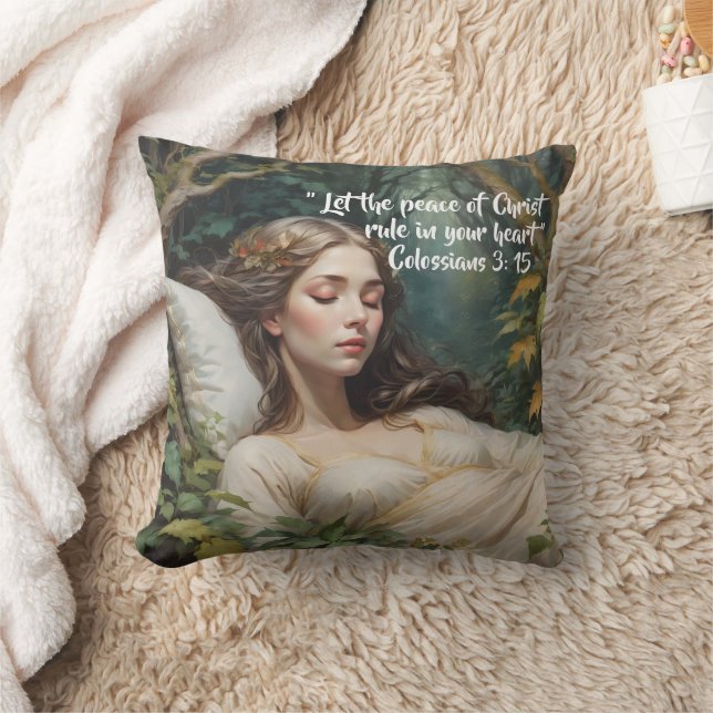 Coussin La Bible Religieuse Verse Femme Dormir (Couverture)