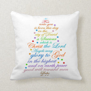 Coussin La Bible Verse de Noël