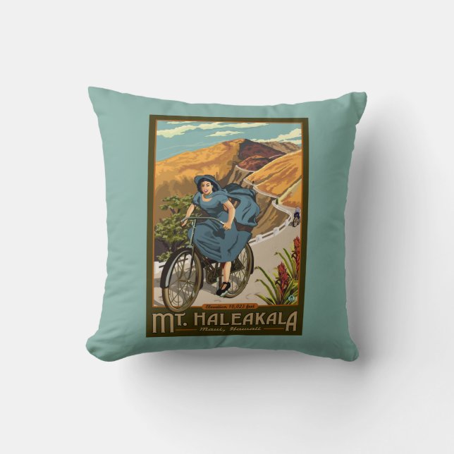 Coussin La bicyclette de Mt. Haleakala monte Hawaï (Recto)