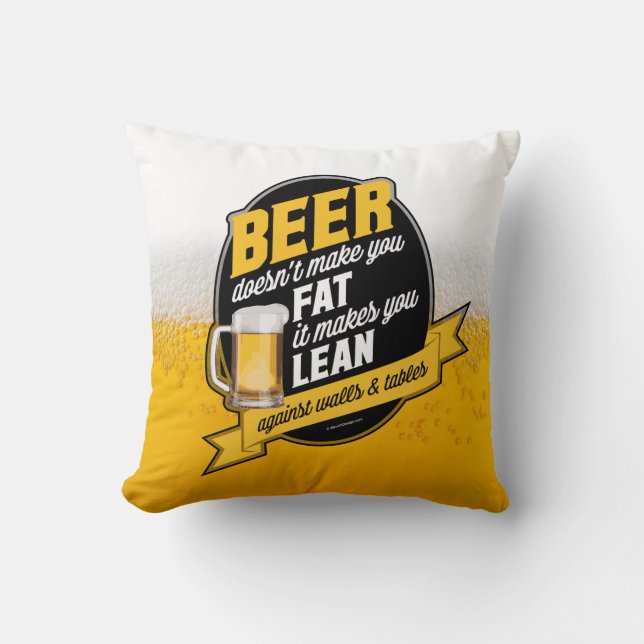 Coussin La Bière Vous Rend Lean (Recto)