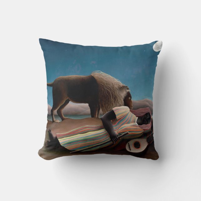 Coussin La Bohémienne endormie, Henri Rousseau (Recto)