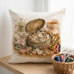 Coussin La Boîte en Fer-Blanc du Bouton