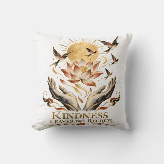 Coussin La bonté ne laisse aucun regret Dhammapada (Recto)