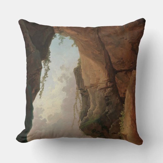 Coussin La bouche d'une grotte (1784) Hubert Robert (Recto)