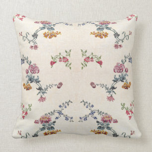 Coussin La broderie fleurit le carreau floral de jardin
