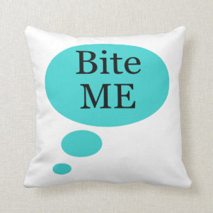 Coussin La bulle de la parole me mordent typographie