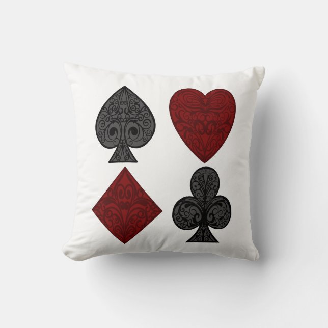 Coussin La carte de jeu adapte au carreau de crâne de (Recto)
