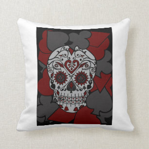 Coussin La carte de jeu adapte au carreau de crâne de