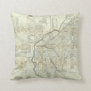 Coussin La carte de Thayer de Denver le Colorado