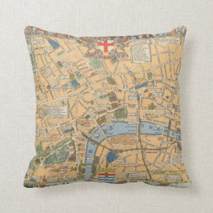 Coussin La carte des enfants de Londres, Angleterre