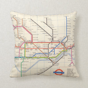 Coussin La carte souterraine de Londres