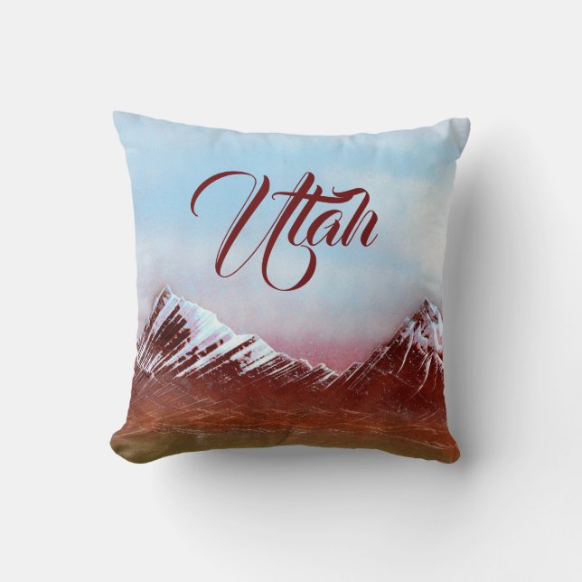 Coussin La chaîne de montagnes de l'Utah (Recto)