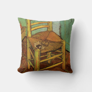 Coussin La chaise de Vincent avec sa pipe par Vincent van 