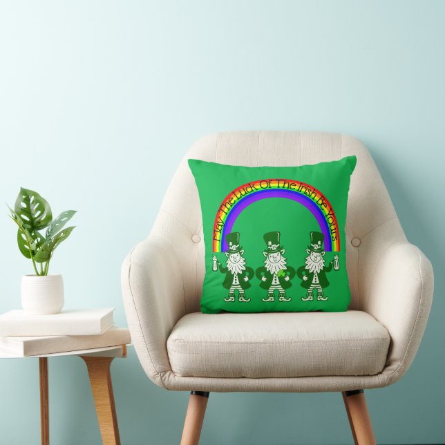 Coussin La Chance De L'Irlandais Leprechaun Trio Jetez L'O (Chaise)