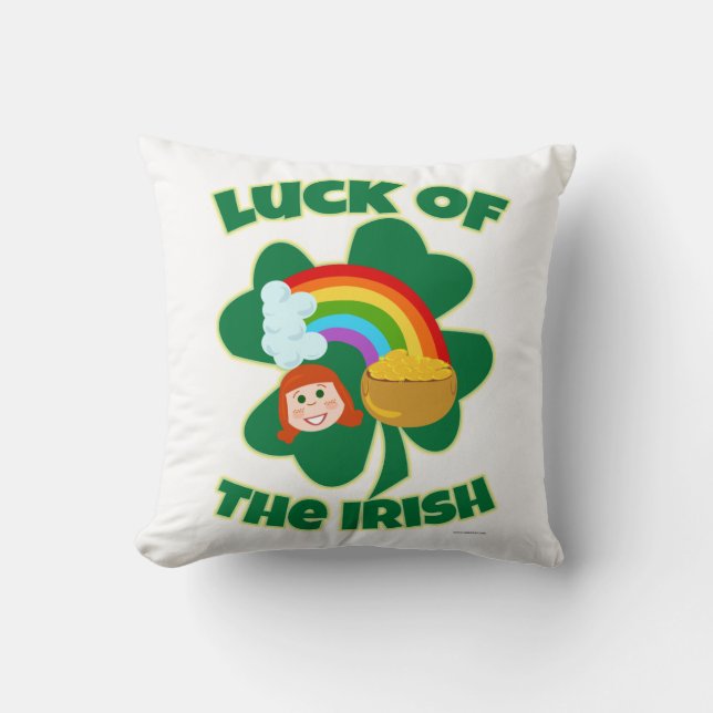 Coussin La chance du dessin animé irlandais (Recto)