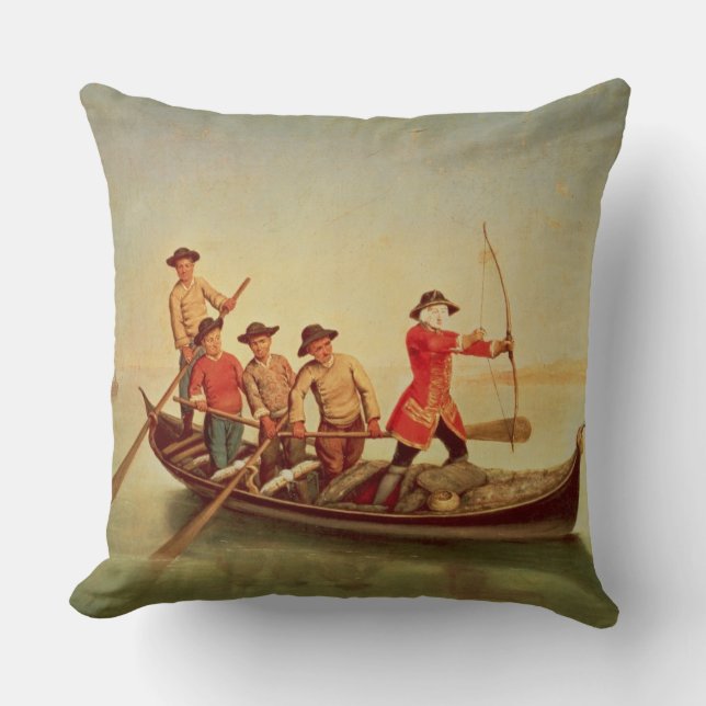 Coussin La chasse à canard (Recto)