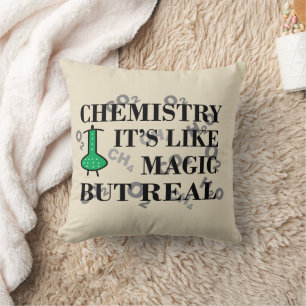 Coussin La chimie est comme la magie, mais elle est réelle