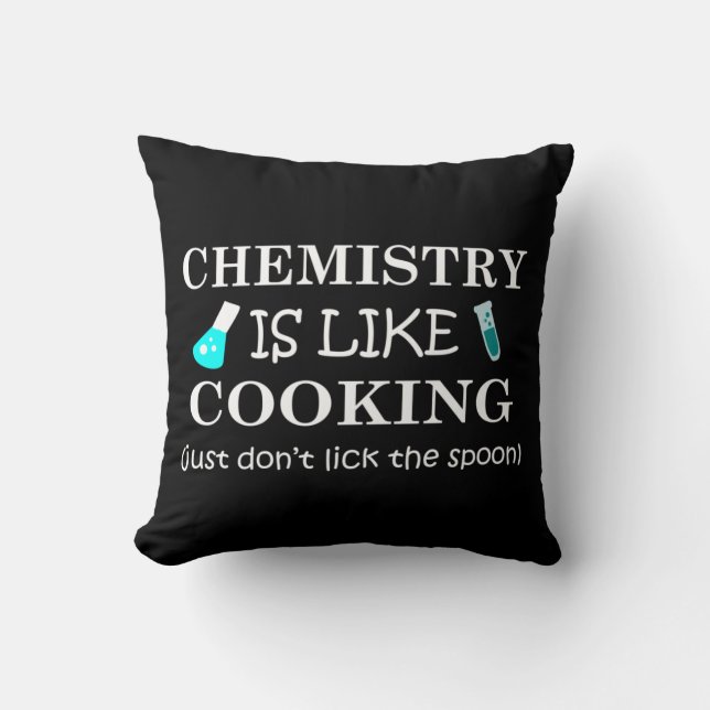Coussin la chimie est comme si la cuisine ne léchait pas l (Recto)