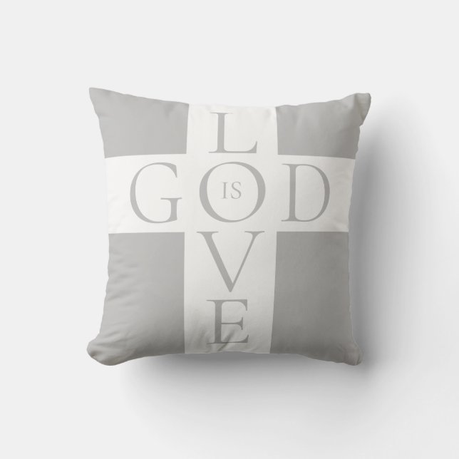 Coussin La citation de Dieu est amour Christian Grey et bl (Recto)