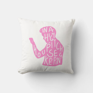 Coussin la citation de l'entretien ménager de JJ en silhou